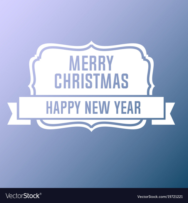 christmas label with ribbon at colorful background