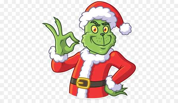 Christmas tree Grinch Telegram Sticker Clip art - christmas tree