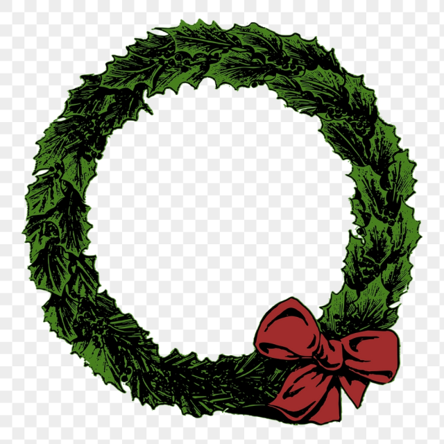Christmas wreath png frame, vintage | Free PNG - rawpixel