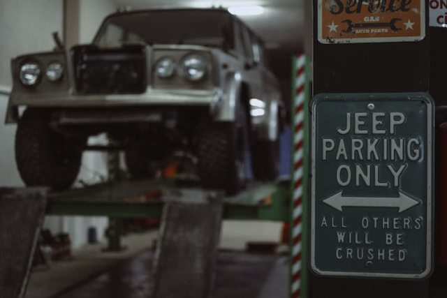Classic Jeep in Workshop
