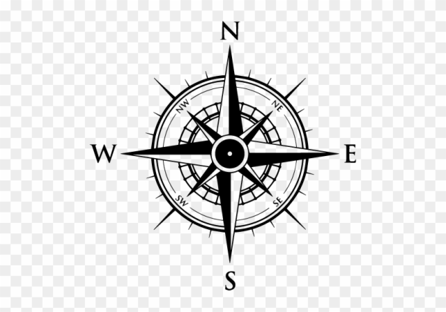 Click On The Images Button In The Upper Right Corner - Map Compass Vector