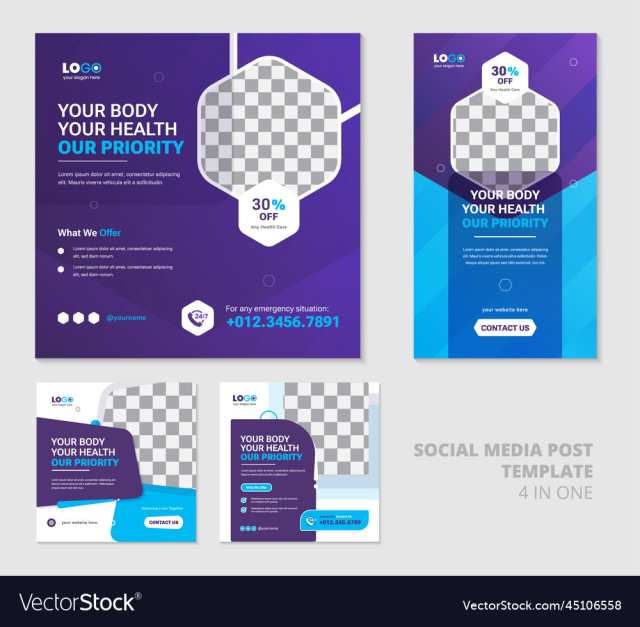clinical social media post template