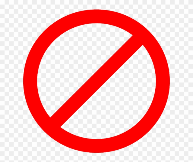 Clip Art No Entry Sign - None Clipart Black And White