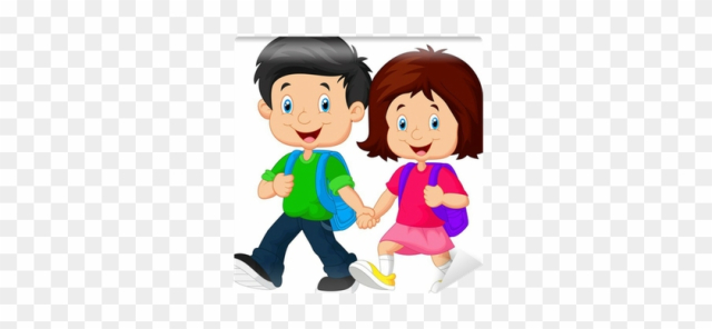 Clipart Going To School Girl