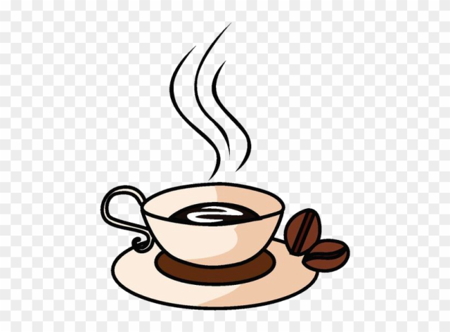 Coffee Cup Cafe Drink - Hot Coffee Cartoon Png