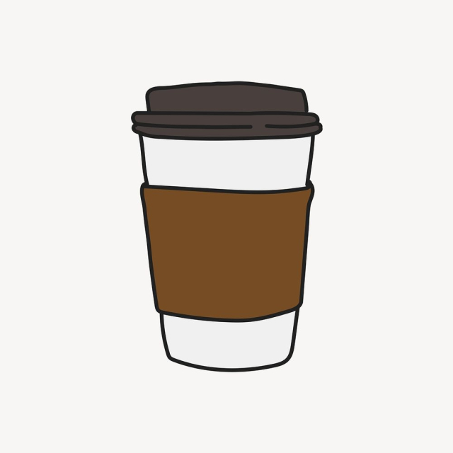 Coffee cup doodle sticker, cute | Free PSD Illustration - rawpixel