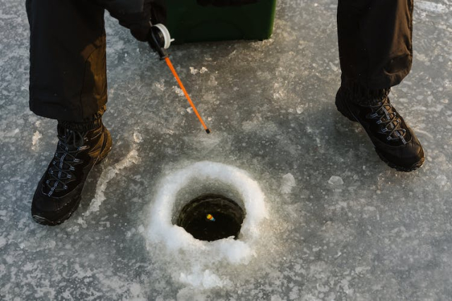 cold glacier snow fishing