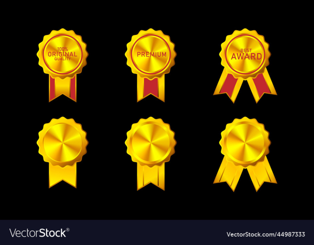 collection of red and gold luxury badge design