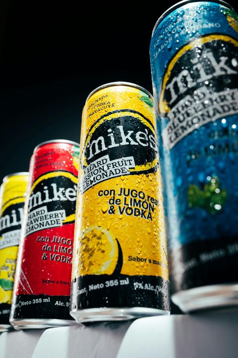 Colorful Cans of Mike's Hard Lemonade Variety Pack