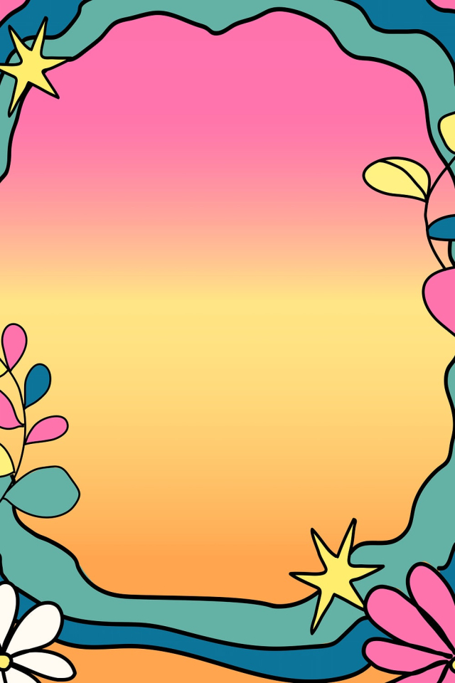 Colorful floral frame, botanical illustration | Free PSD - rawpixel