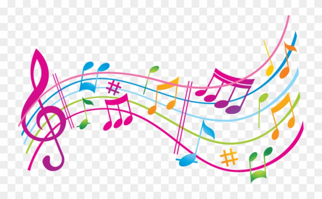 Colorful Music Note Transparent Background
