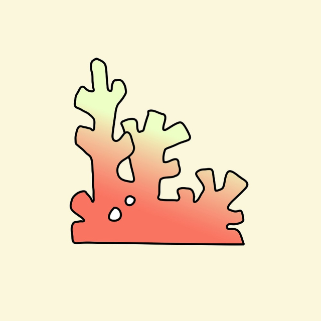 Coral illustration, ocean collage element | Free PSD - rawpixel