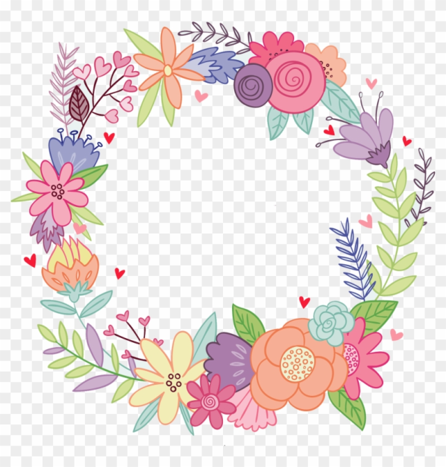 Coronas De Flores, Ramas, Expresion, Hoja, Invitaciones, - Circulo De Flores Png