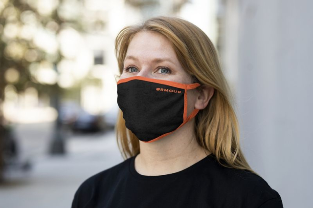 COVID-19 face mask mockup, protective | Free PSD Mockup - rawpixel