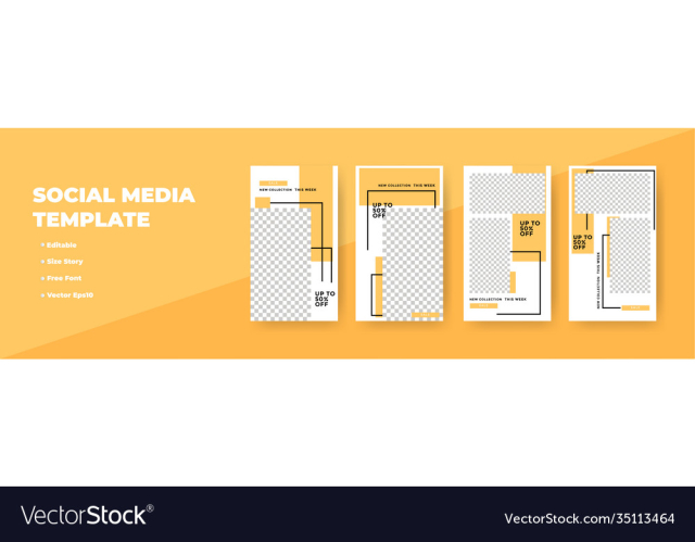 creative social networks stories design vertical