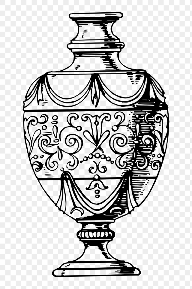 Cremation urn png sticker, vintage | Free PNG - rawpixel