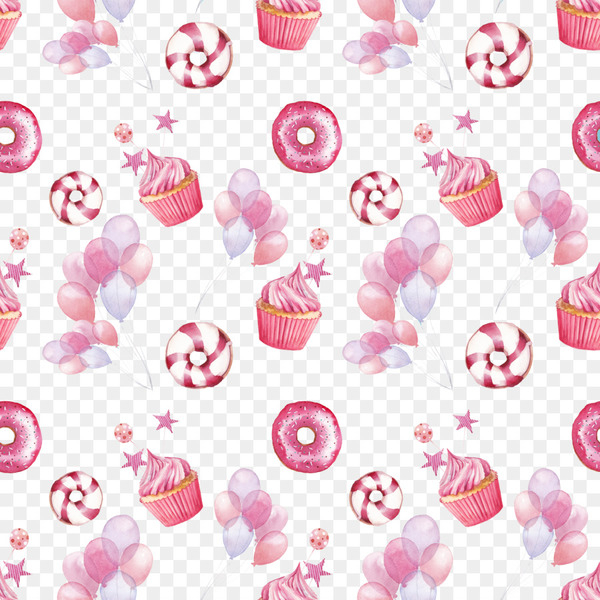 Cupcake Muffin Watercolor painting Illustration - Cute pink watercolor illustration 