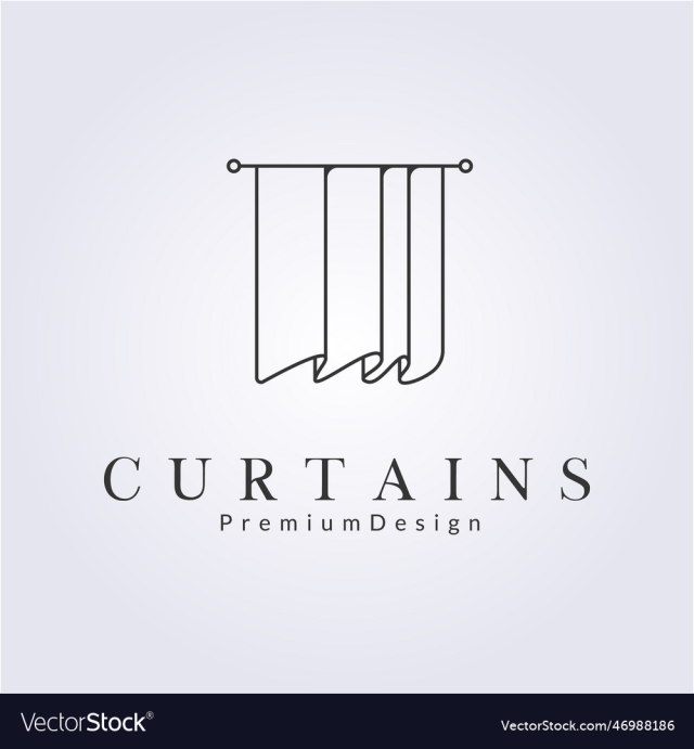 curtains template logo simple symbol