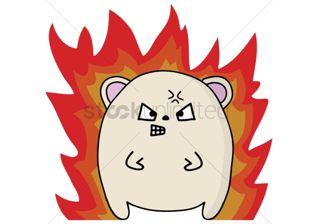 Cute animal angry