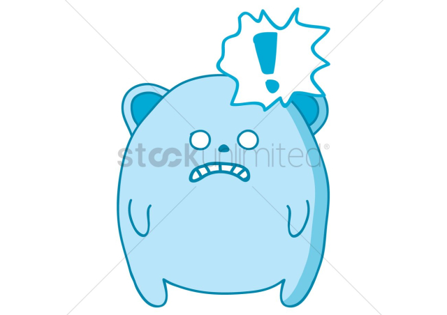 Cute animal looking shocked
