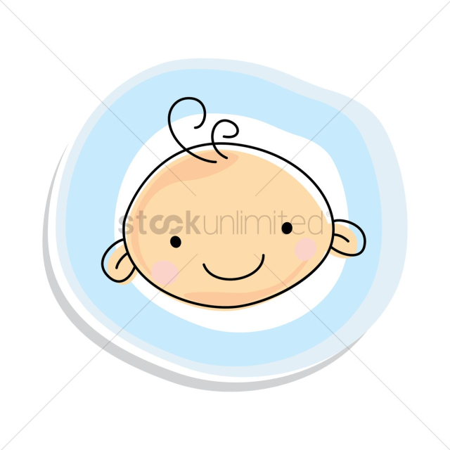Cute baby boy face
