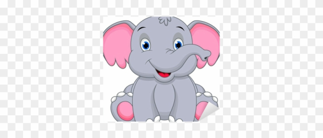 Cute Baby Elephant Cartoon