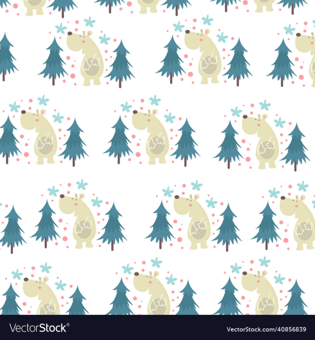 cute bear animal pattern