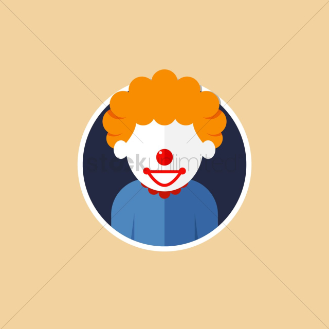 Cute boy clown