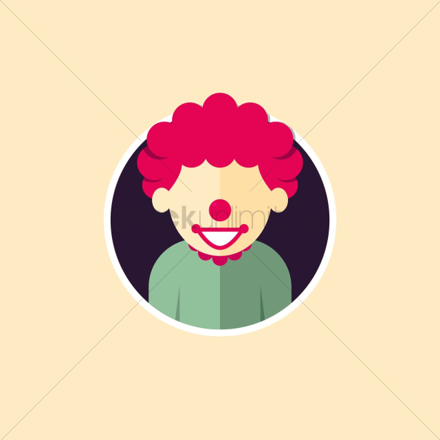 Cute boy clown
