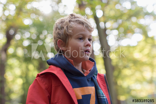 Cute boy in park