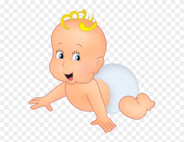 Cute Cartoon Baby Boy Clipart - Cute Animated Baby Boy