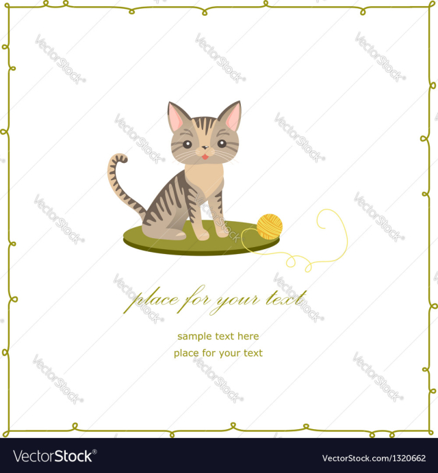 Cute cat vector image
