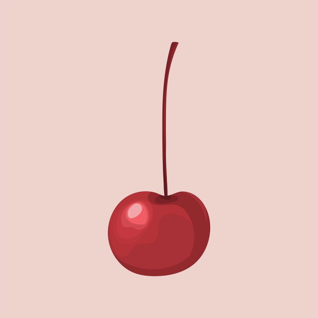 Cute cherry fruit sticker, feminine | Free PSD Illustration - rawpixel