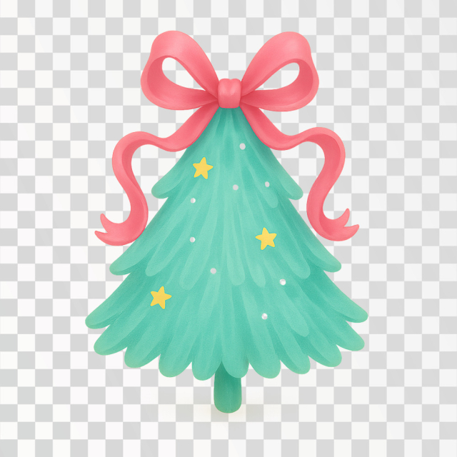 Cute Christmas Tree with Bow