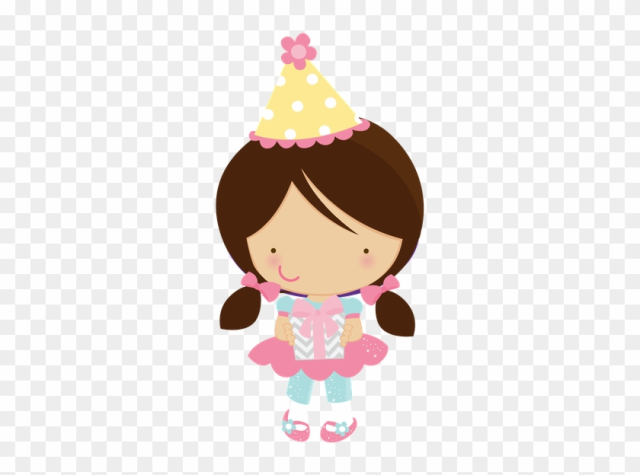 Cute Clipart - - Cute Girl Birthday Clipart