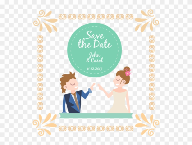 Cute Couple Wedding Invitation, Wedding, Wedding Invitation - Wedding