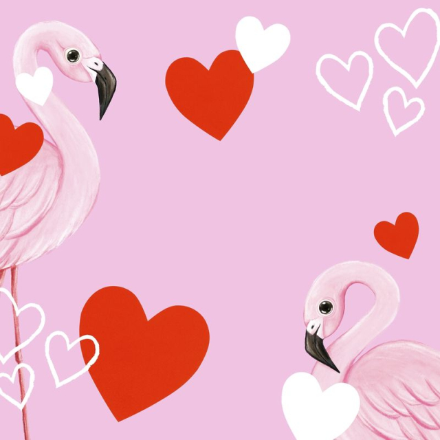 Cute flamingoes frame background, animal | Free Photo Illustration - rawpixel
