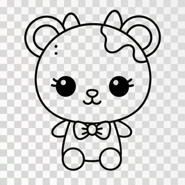 Cute Kawaii Bear Drawing
