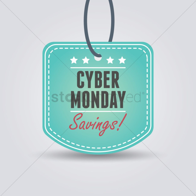 Cyber monday sale tag