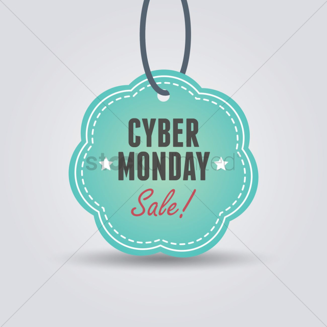 Cyber monday sale tag