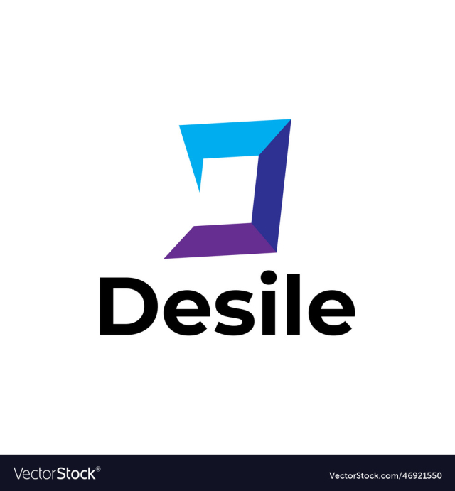 d letter minimal logo design