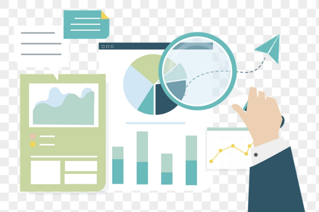 Data analyst png cartoon collage | Free PNG - rawpixel