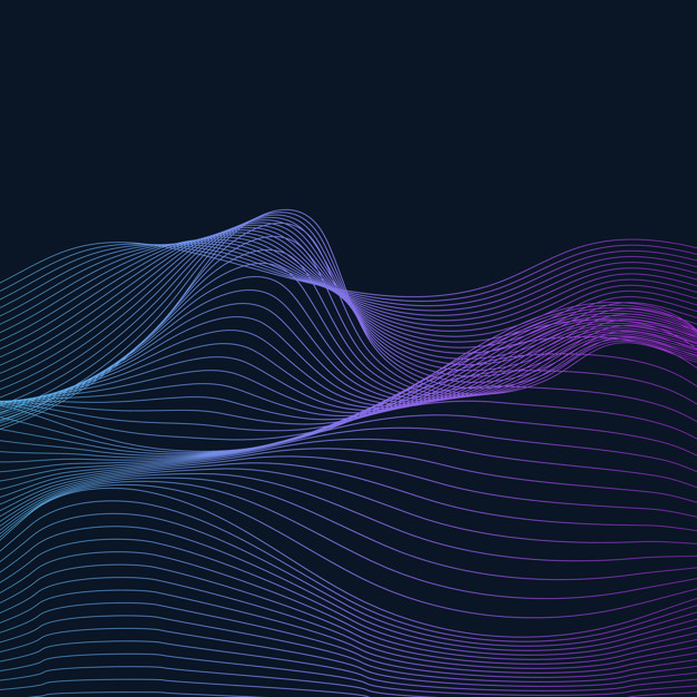 Data visualization dynamic wave pattern vector