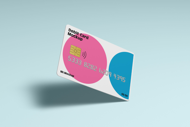 Debit Card Mockup debit card ku 5333 8282 b209 4395 05/34 mr.mockup 