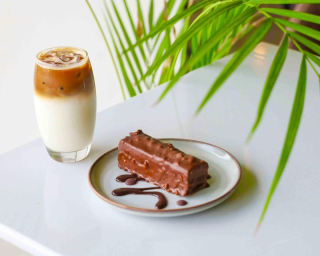 Decadent Chocolate Cake with Iced Coffee