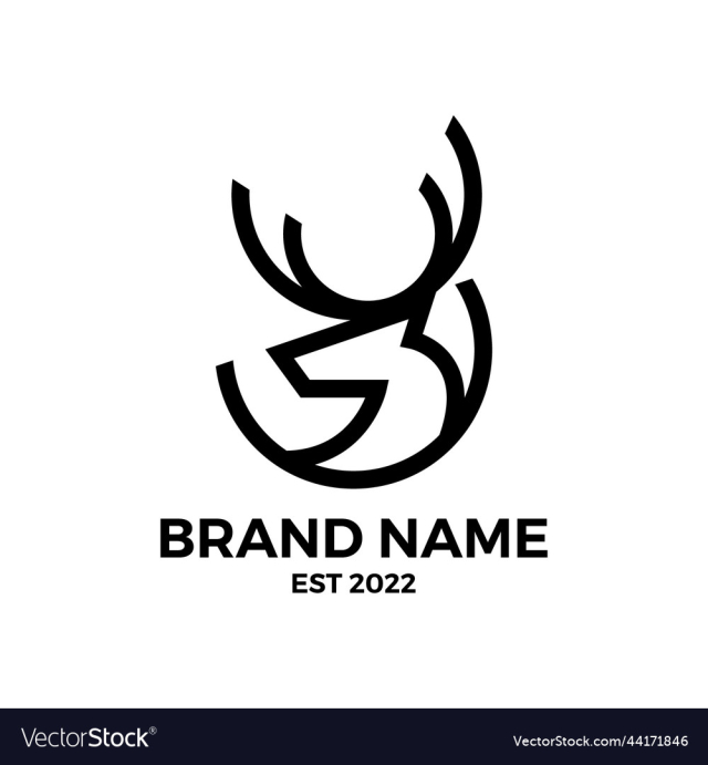 deer circle logo design