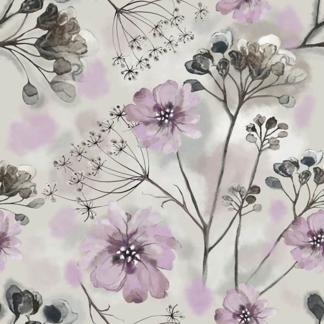 Delicate Floral Pattern in Soft Pastels