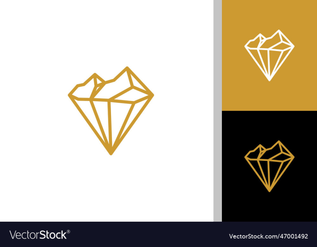 diamond and mountain logo design inspiration