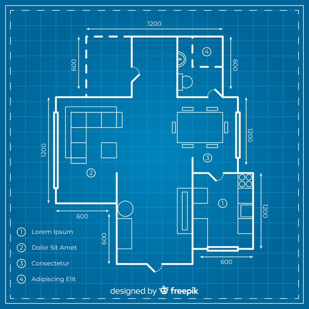 Free: Digital house design with blueprint Free Vector - nohat.cc for Free Home Printable Blueprint Designer