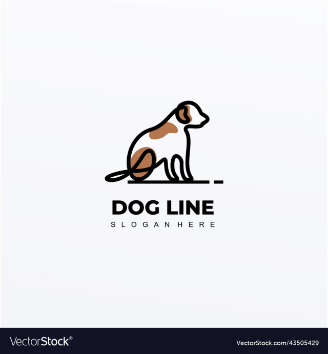 dog line logo design